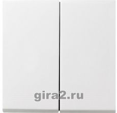 Выключатель двухклавишный в комплекте с клавишами F100 (белый) Выключатель двухклавишный в комплекте с клавишами F100 (белый)