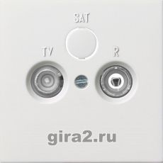 Антенная розетка оконечная в комплекте с лицевой панелью F100 (белый) Антенная розетка оконечная в комплекте с лицевой панелью F100 (белый)