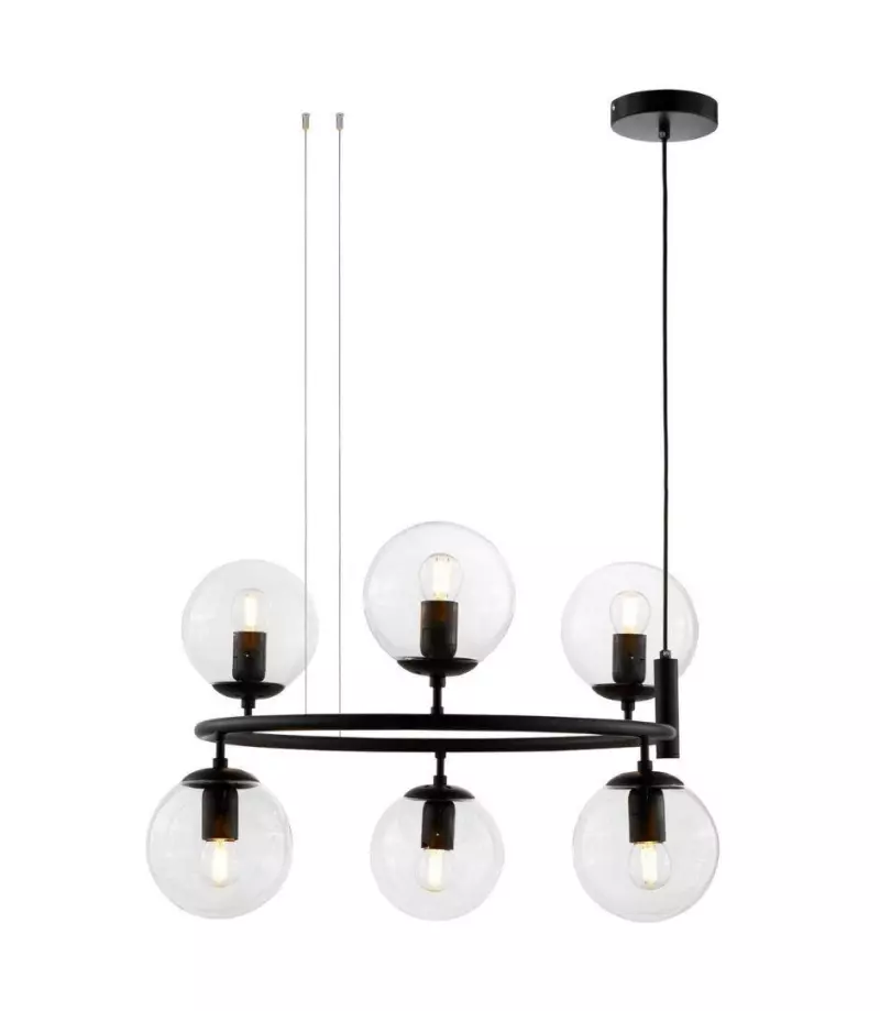 Подвесная люстра Lumina Deco Ceredo LDP 6034-6 RND BK Подвесная люстра Lumina Deco Ceredo LDP 6034-6 RND BK