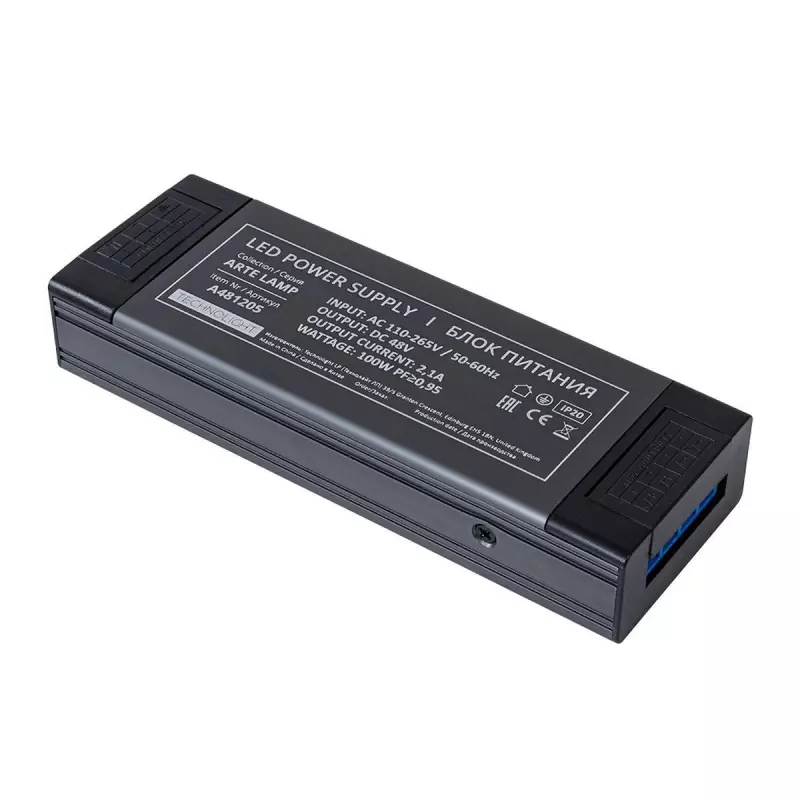 Блок питания Arte Lamp PRO 48V 100W IP20 2,1A A481205N Блок питания Arte Lamp PRO 48V 100W IP20 2,1A A481205N