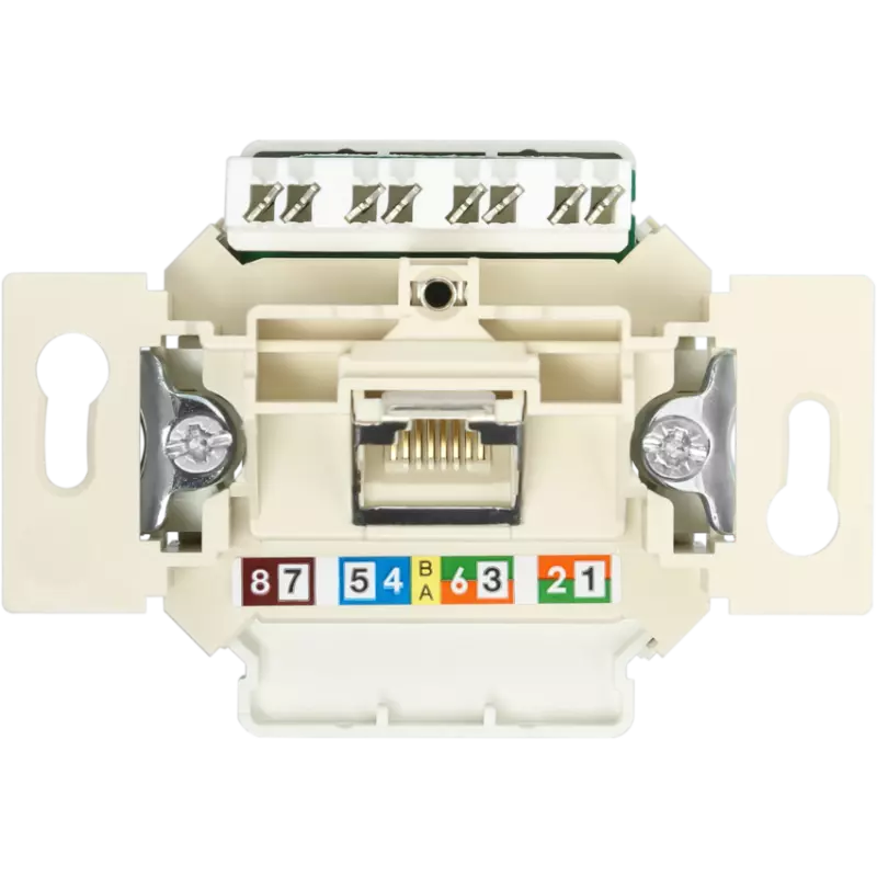 Розетка информационная RJ45 категория 6 Jung с механизмом Jung Eco Profi UTP Розетка информационная RJ45 категория 6 Jung с механизмом Jung Eco Profi UTP