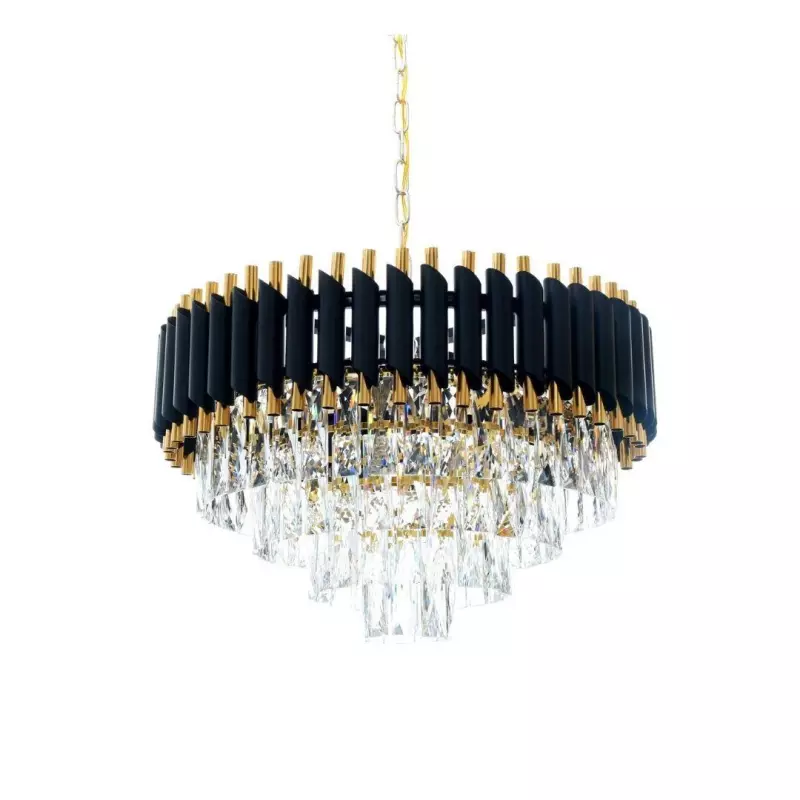 Подвесная люстра Lumina Deco Funneli LDP 6003-550 BK+F.GD Подвесная люстра Lumina Deco Funneli LDP 6003-550 BK+F.GD