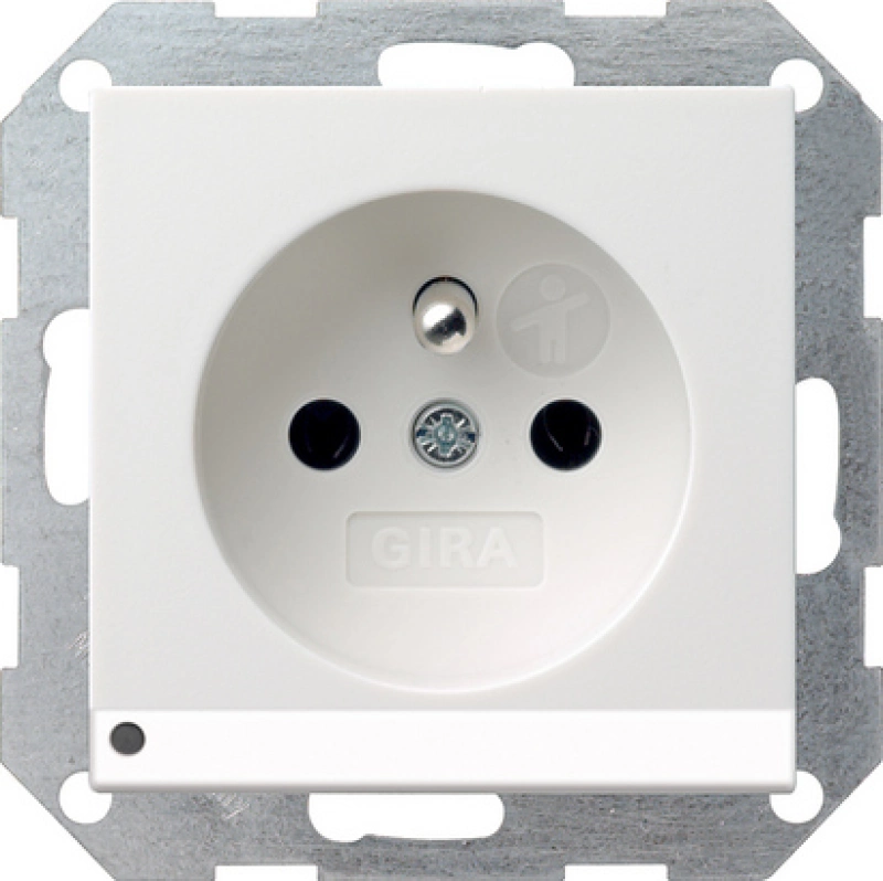 Розет с зазем штыр защ от дет LED подс System 55 Матовый белый Розет с зазем штыр защ от дет LED подс System 55 Матовый белый