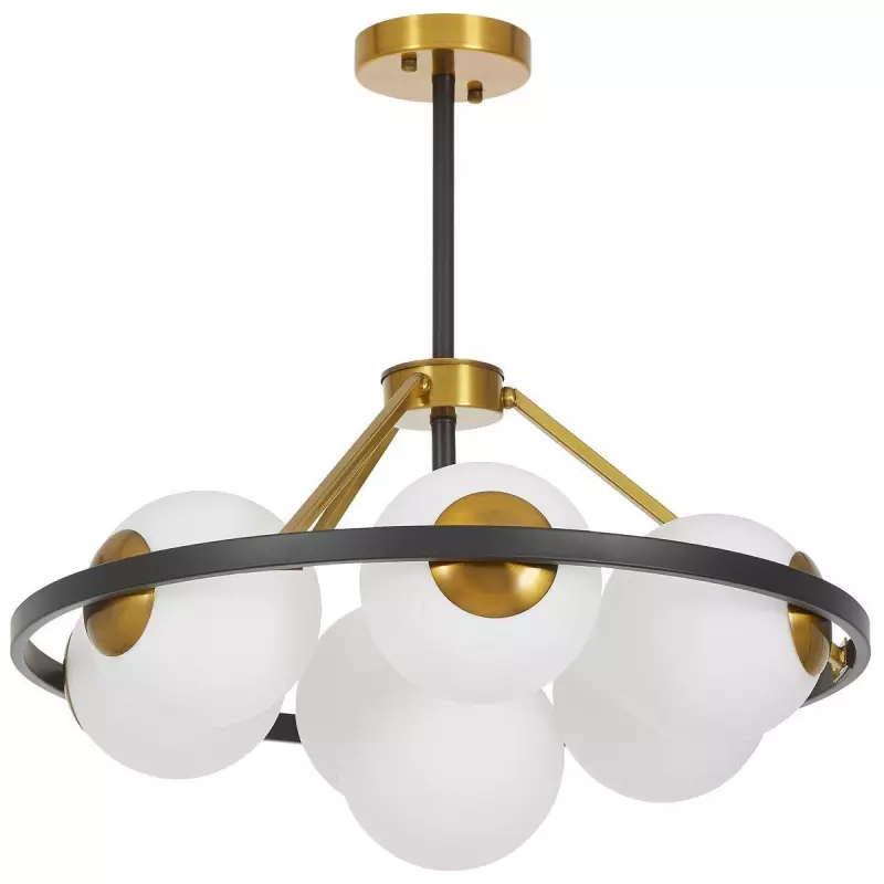 Подвесная люстра Lumina Deco Donzano LDP 8034-7 BK+WT Подвесная люстра Lumina Deco Donzano LDP 8034-7 BK+WT