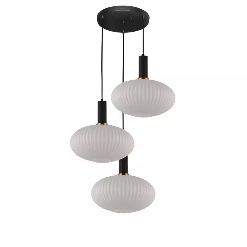 Подвесная люстра Lumina Deco Floril LDP 1216-3 WT+BK Подвесная люстра Lumina Deco Floril LDP 1216-3 WT+BK