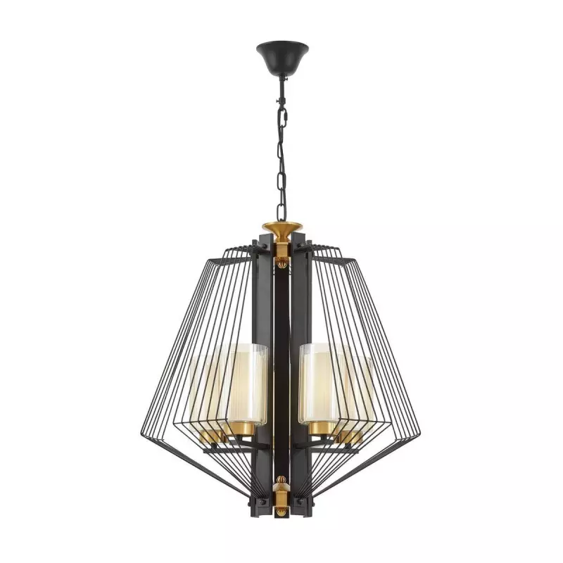 Подвесная люстра Lumina Deco Canti LDP 1244-5 BK+MD Подвесная люстра Lumina Deco Canti LDP 1244-5 BK+MD