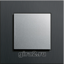 Рамки Gira System 55 чёрный анодированный алюминий