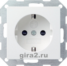 Розетка электрическая Gira System 55 (белый)