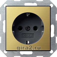 Розетка электрическая Gira System 55 (латунь)