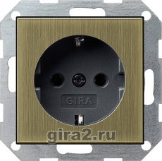 Розетка электрическая Gira System 55 (бронза)