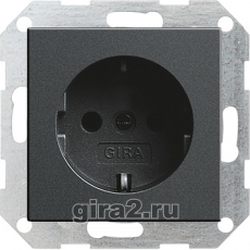 Розетка электрическая Gira System 55 (антрацит)