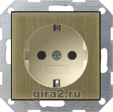 Розетка электрическая Gira System 55 (бронза)