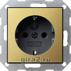 Розетка электрическая Gira System 55 (латунь)