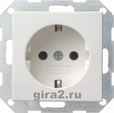 Розетка электрическая Gira System 55 (белый матовый)