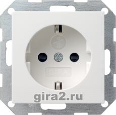 Розетка электрическая Gira System 55 (белый матовый)