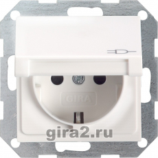 Розетка электрическая Gira System 55 (белый)