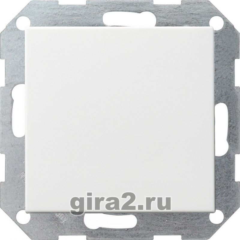 Выключатель одноклавишный с двух мест Gira System 55 (матовый белый) Выключатель одноклавишный с двух мест Gira System 55 (матовый белый)