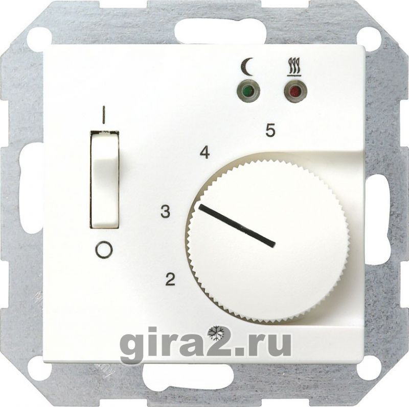 Терморегулятор с выносным датчиком для теплого пола Gira System 55 (белый глянцевый) Терморегулятор с выносным датчиком для теплого пола Gira System 55 (белый глянцевый)