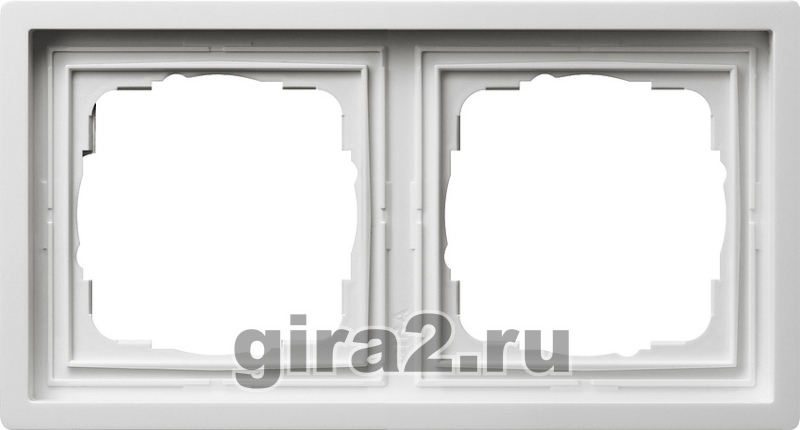 Рамка двухместная Gira F100 (белая) Рамка двухместная Gira F100 (белая)