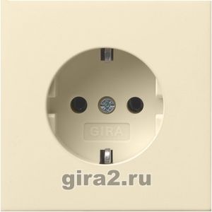 Розетка с заземлением Gira F100 (бежевый) Розетка с заземлением Gira F100 (бежевый)