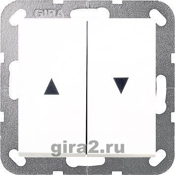 Механизм управления жалюзи клавишный GIRA E22 (белый) Механизм управления жалюзи клавишный GIRA E22 (белый)