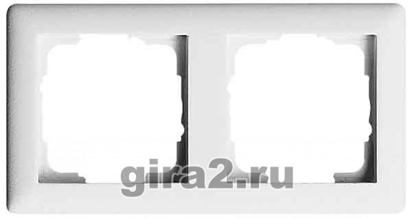 Рамка двухместная Gira Standart 55 (матовая белая)
