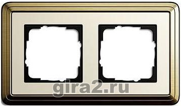 Рамка ClassiX 2-местная, бронза/кремовый Рамка ClassiX 2-местная, бронза/кремовый