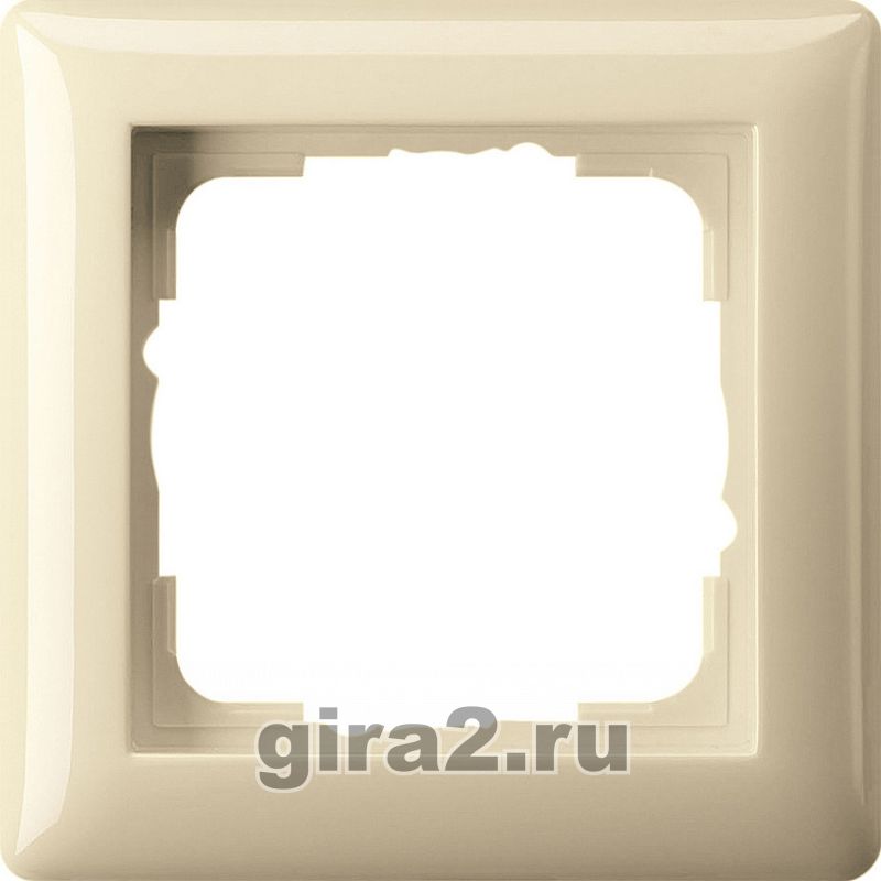 Рамка 1-постовая Gira Standard 55 кремовый глянцевый