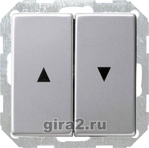 Механизм управления жалюзи кнопочный GIRA E22 (алюминий)