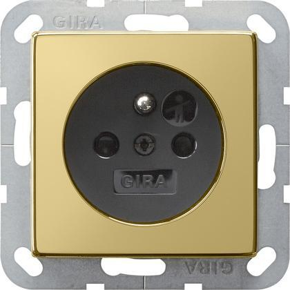 Розетка электрическая Gira System 55 (латунь) Розетка электрическая Gira System 55 (латунь)
