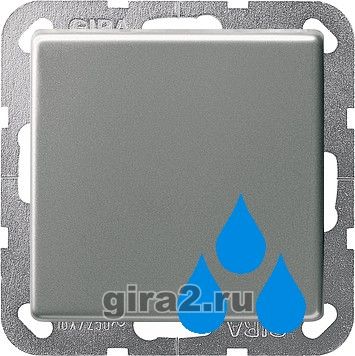Выключатель / переключатель IP44 GIRA E22 (сталь)