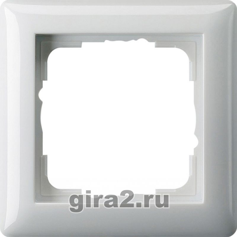 Рамка одноместная Gira Standart 55 (глянцевая белая)