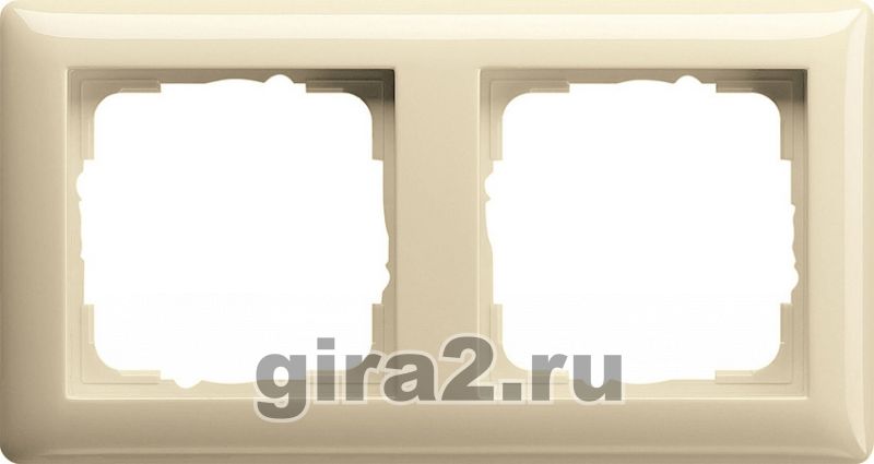 Рамка двухместная Gira Standart 55 (кремовая) Рамка двухместная Gira Standart 55 (кремовая)