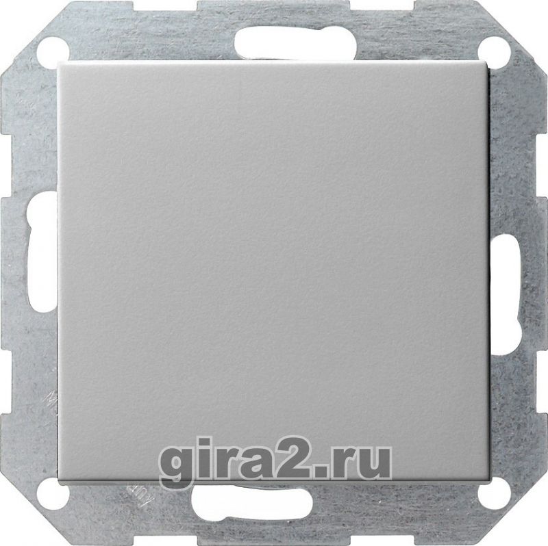 Одноклавишный переключатель Gira System 55 на автозажимах (Алюминий) Одноклавишный переключатель Gira System 55 на автозажимах (Алюминий)