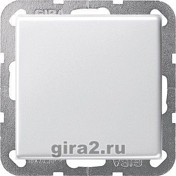 Одноклавишный переключатель Gira System 55 на автозажимах (Белый глянец)