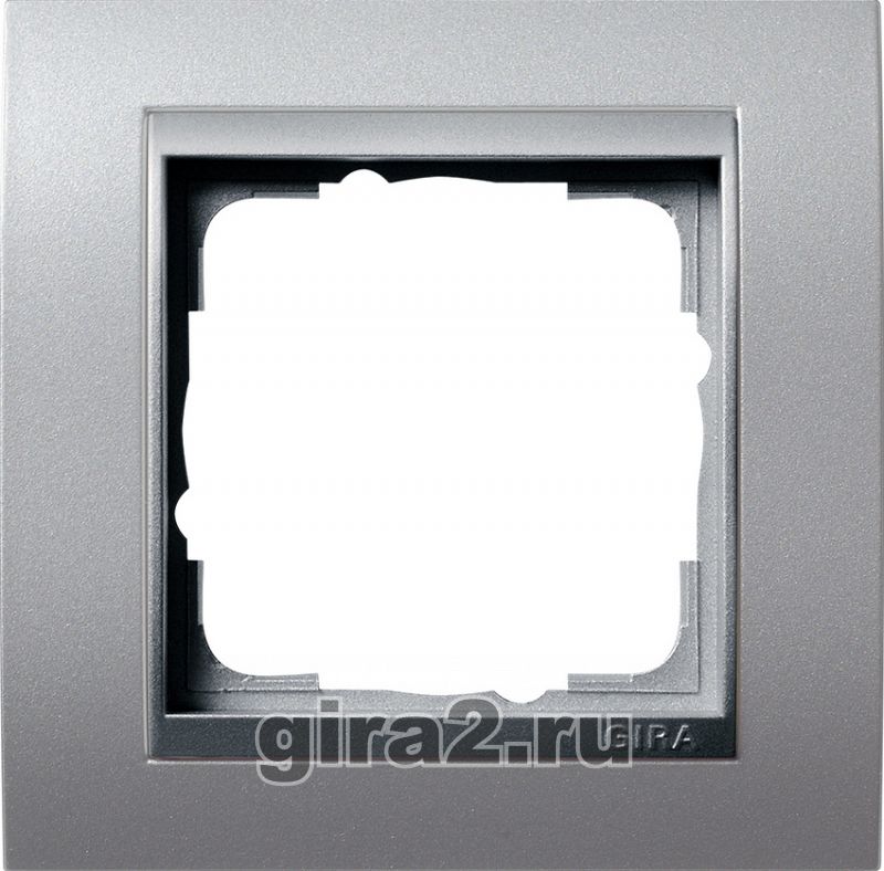 Рамка одноместная Gira Event - цвет рамки и вставки под алюминий