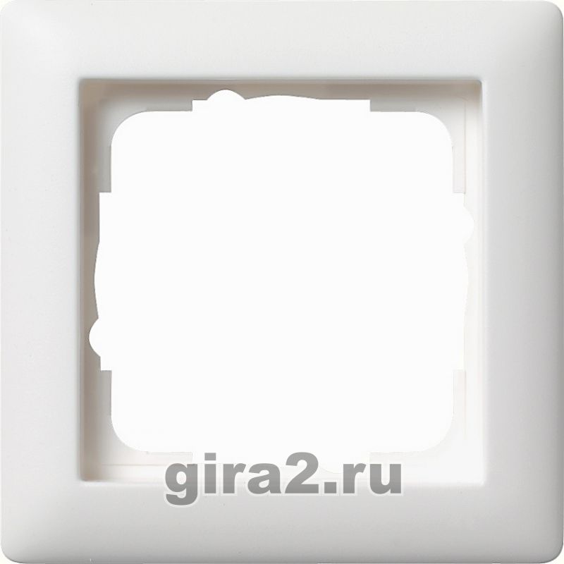 Рамка одноместная Gira Standart 55 (матовая белая) Рамка одноместная Gira Standart 55 (матовая белая)