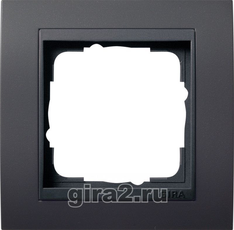 Рамка одноместная Gira Event - черная с черной вставкой