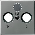 Лицевая панель для телевизионной розетки GIRA E22 (сталь)