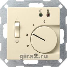 Терморегулятор с выносным датчиком для теплого пола System 55 (кремовый глянцевый) Терморегулятор с выносным датчиком для теплого пола System 55 (кремовый глянцевый)