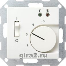 Терморегулятор с выносным датчиком для теплого пола System 55 (белый матовый) Терморегулятор с выносным датчиком для теплого пола System 55 (белый матовый)