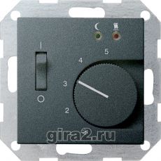 Терморегулятор с выносным датчиком для теплого пола System 55 (черный антрацит) Терморегулятор с выносным датчиком для теплого пола System 55 (черный антрацит)
