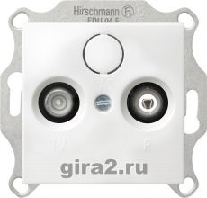 Розетка ТВ и радио оконечная System 55 (белый глянцевый) Розетка ТВ и радио оконечная System 55 (белый глянцевый)