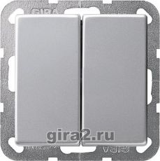 Двухклавишный выключатель E22 (алюминий) Двухклавишный выключатель E22 (алюминий)