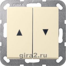 Клавишный выключатель управления жалюзи System 55 (кремовый глянцевый) Клавишный выключатель управления жалюзи System 55 (кремовый глянцевый)