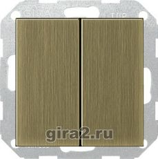 Двухклавишный выключатель System 55 (бронза) Двухклавишный выключатель System 55 (бронза)