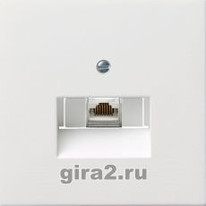 Розетка компьютерная RJ45 одинарная 5 Кат. (белый) Розетка компьютерная RJ45 одинарная 5 Кат. (белый)
